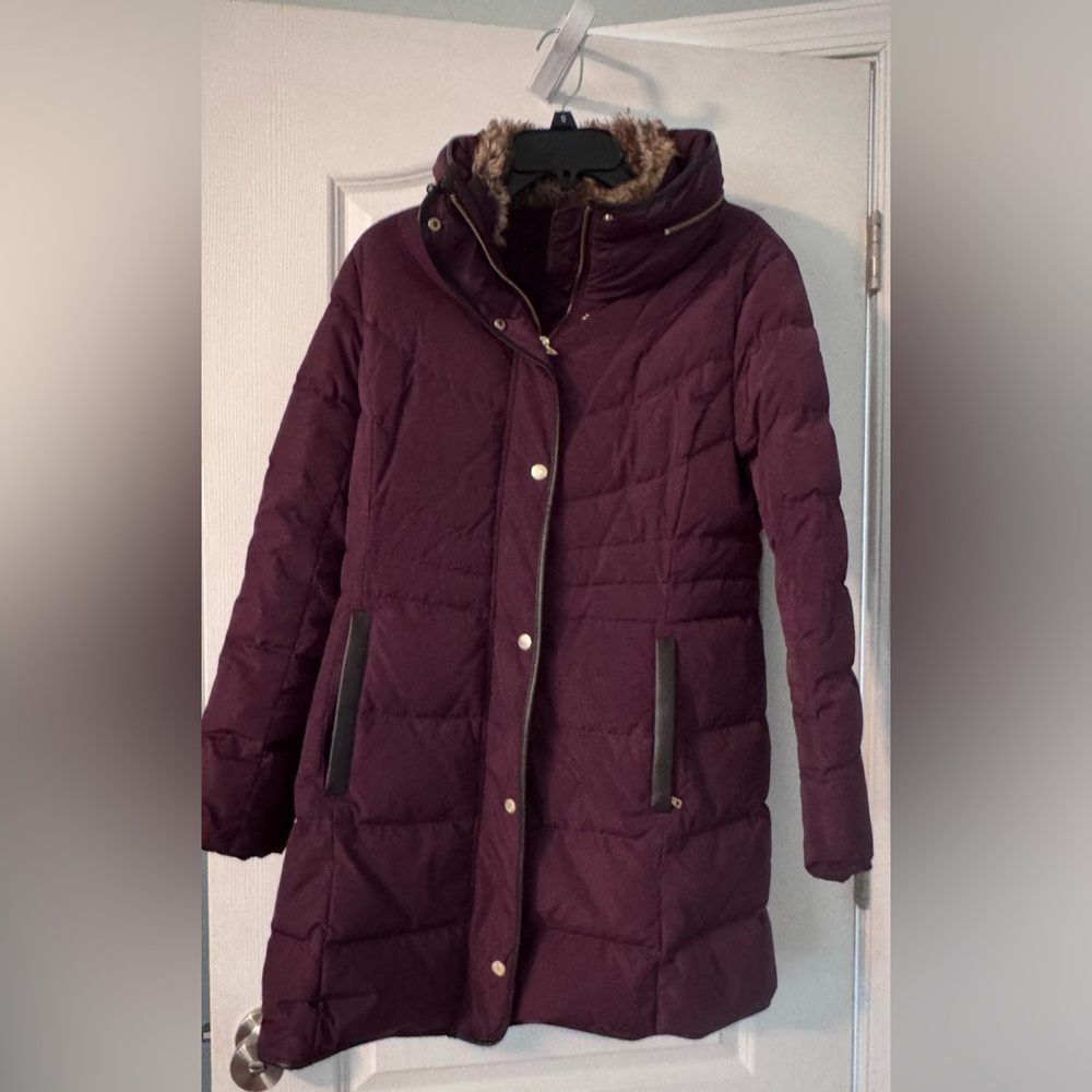 Designer Cole Haan Hibiscus Down Puffer Jacket/Coat - Size L, (runs small)